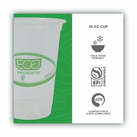 Eco-Products GreenStripe Renewable/Compostable Cold Cups, 16oz, PK50 PK EP-CC16-GSPK